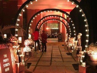 Illuminated Arch Tunnel - Velora Villa Udaipur