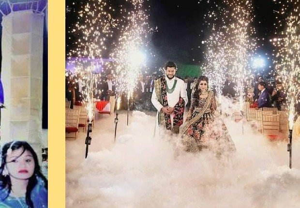 Fog & Sparkler Aisle - Velora Villa Udaipur