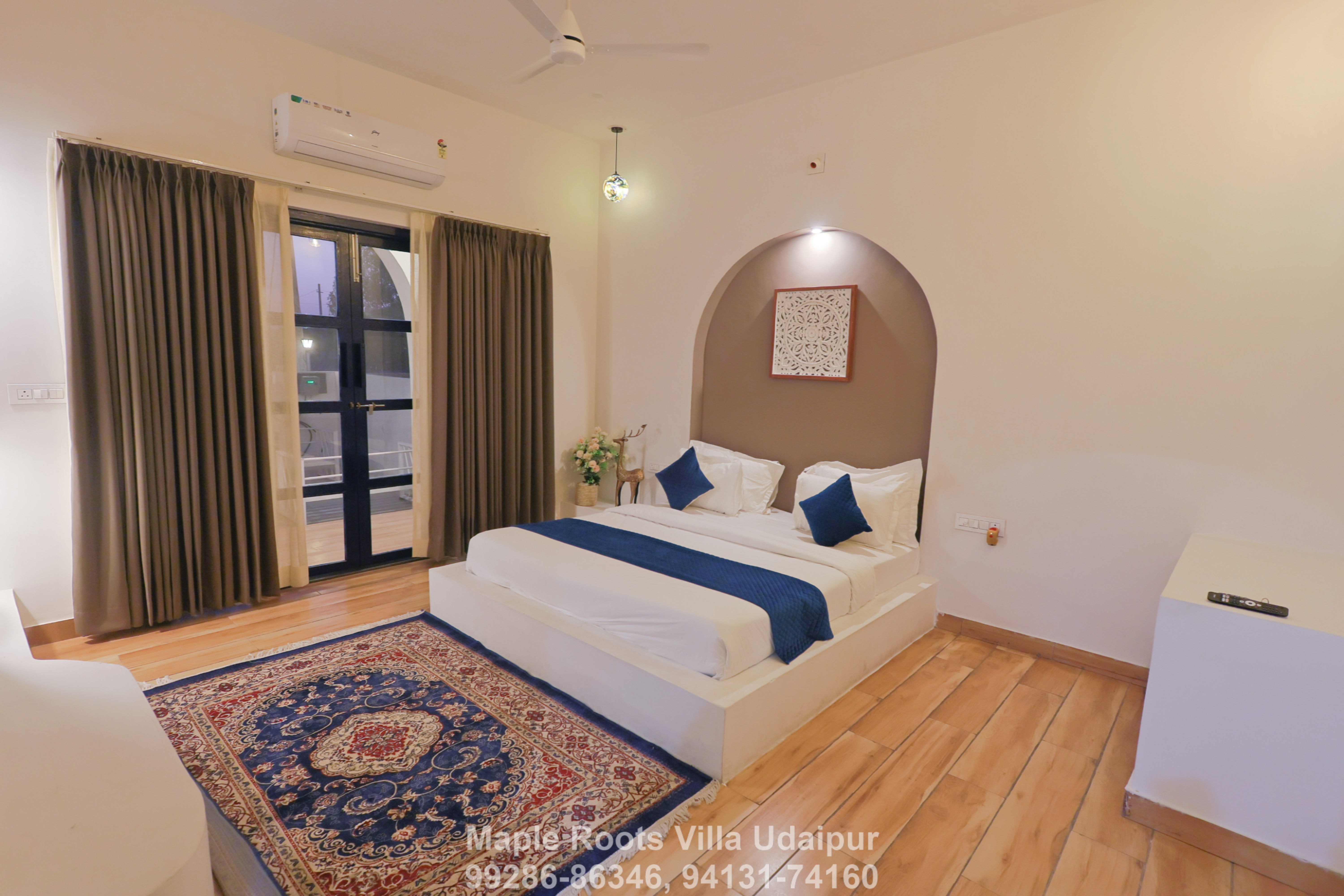 Maple Roots Villa Udaipur — pool and villa exterior